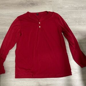 SHEIN Red Buttoned Top